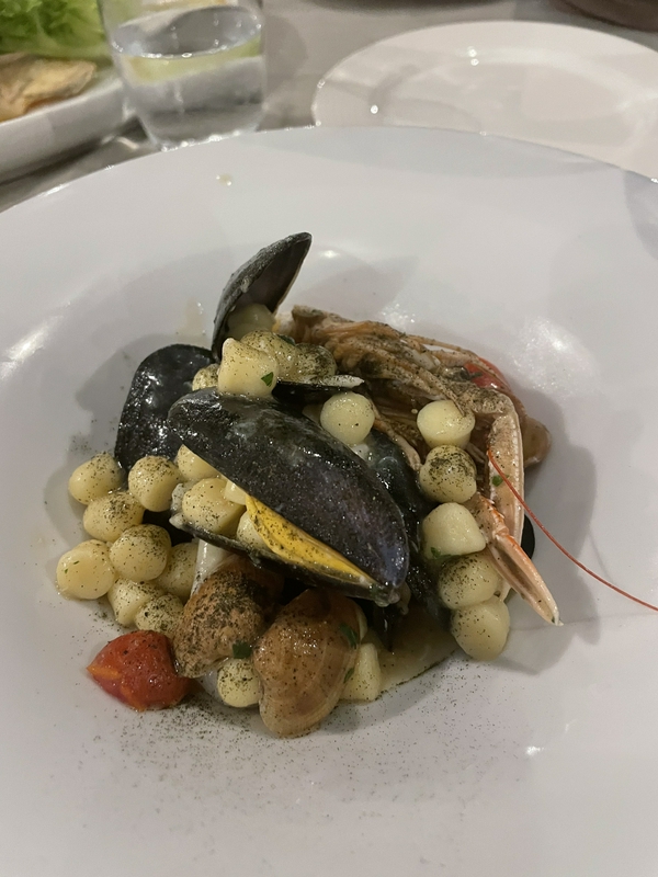 Fish dinner on the terrace 1