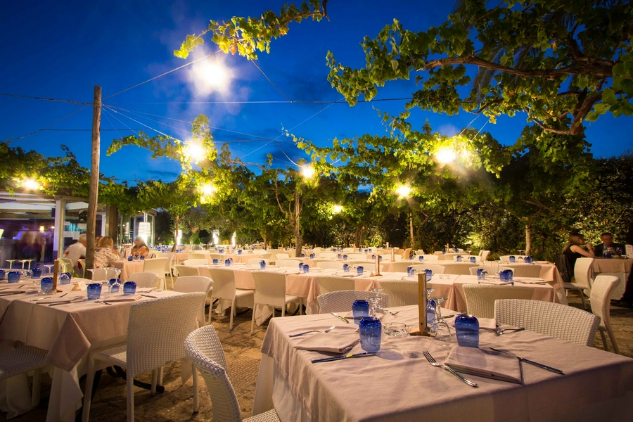 Seafood dining experience on a terrace at Ristorante Specchia Sant'Oronzo