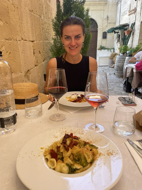 Group exploring local food specialties in urban Cantuccio.