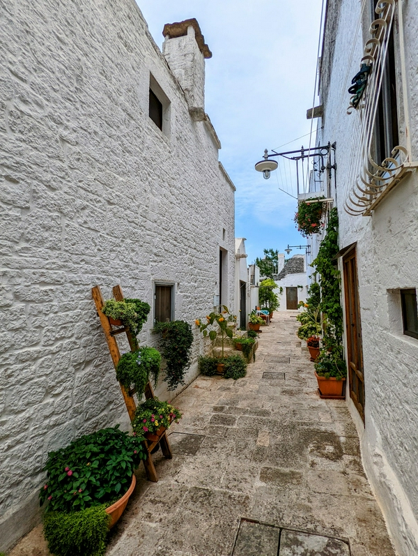 Trulli houses with conical roofs in Puglia, Italy.