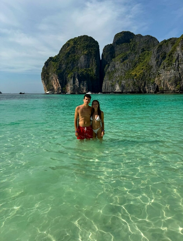 White sand beaches and turquoise waters of Phuket, Thailand.