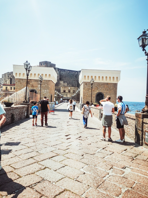 Castel dell'Ovo, a historic castle on Megaride Islet in Naples, Italy.
