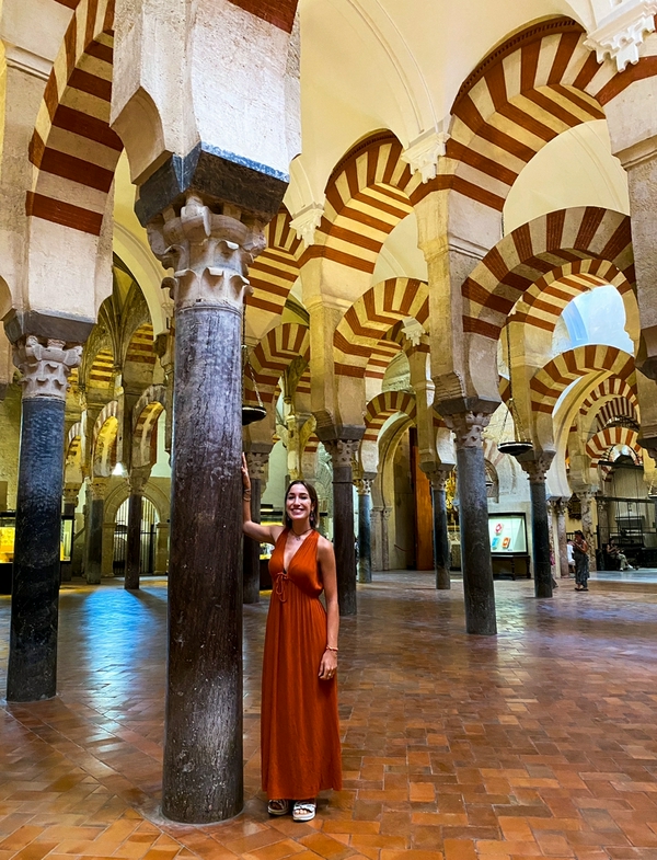 Decorative blue pots in Cordoba showcasing vibrant urban aesthetics.