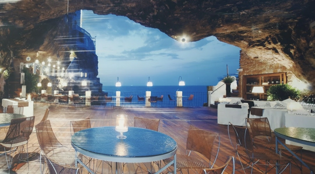 Grotta Palazzese restaurant offers ocean views and cave dining.