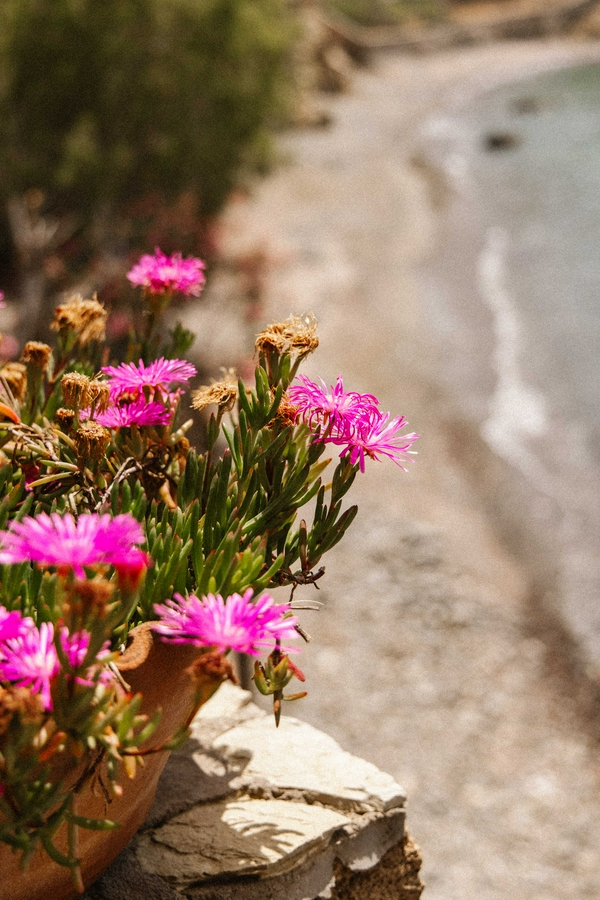 Toli Beach, a serene and unspoiled beach on Symi Island, Greece.