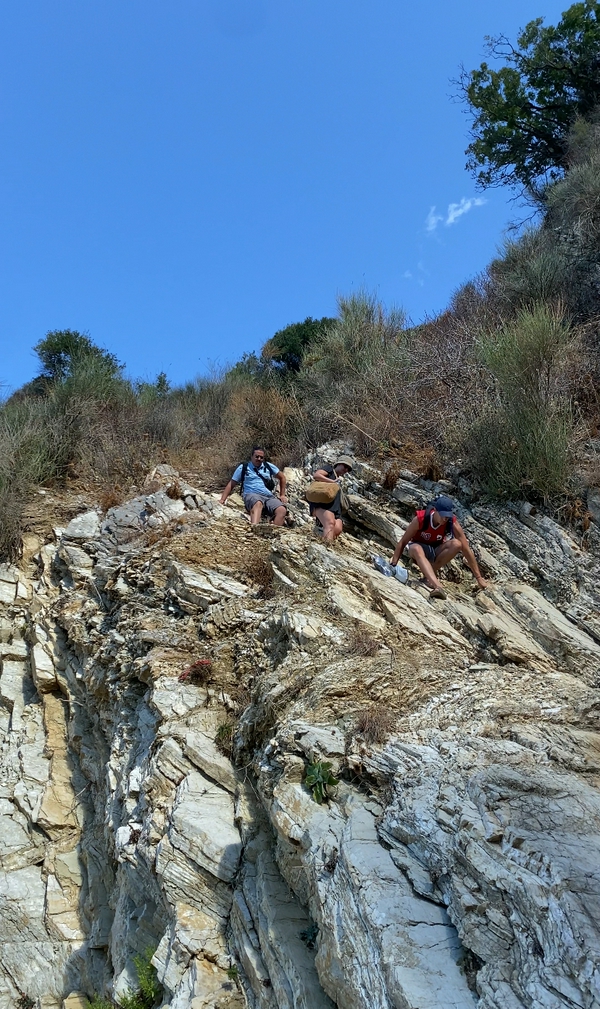 Stunning view of rocky Filikuri Beach, ideal for adventure seekers.