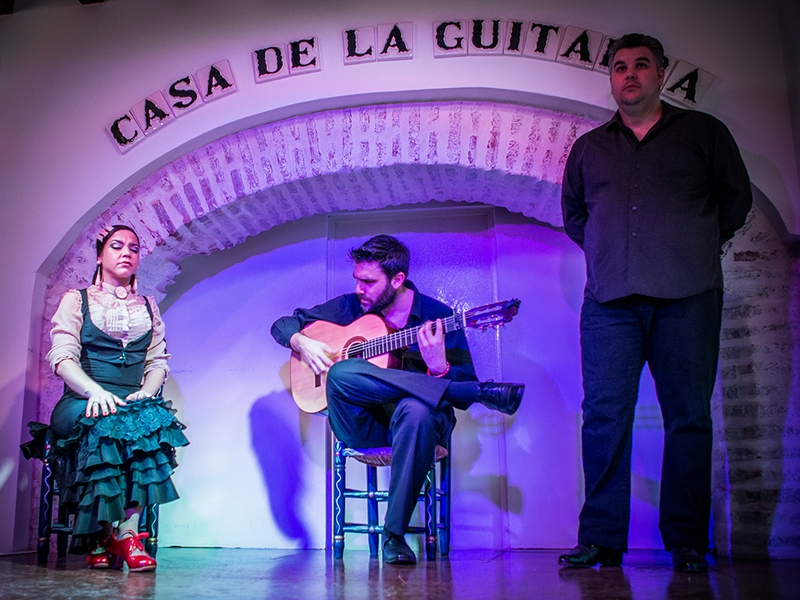 Flamenco performance at Tablao Casa de la Guitarra in Seville.