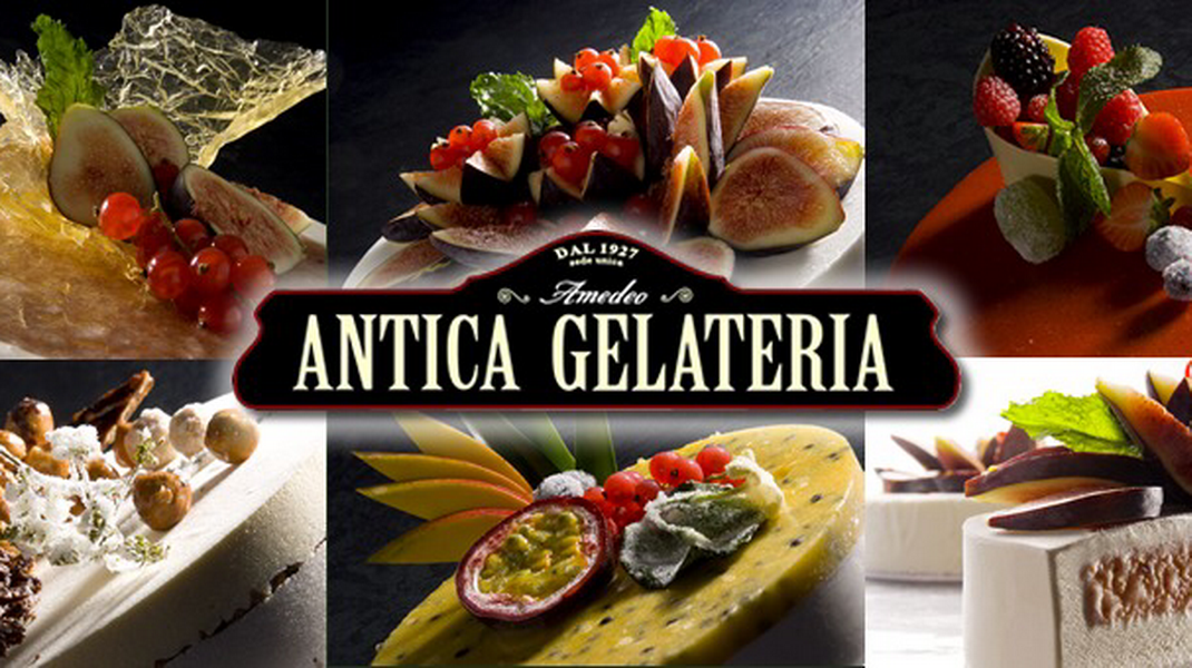 Delicious gelato served at Antica Gelateria Amedeo in Italy